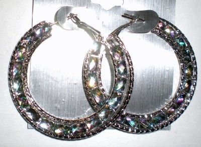 Smaller Square Studded Hoop Leverback Earrings * U Pick  