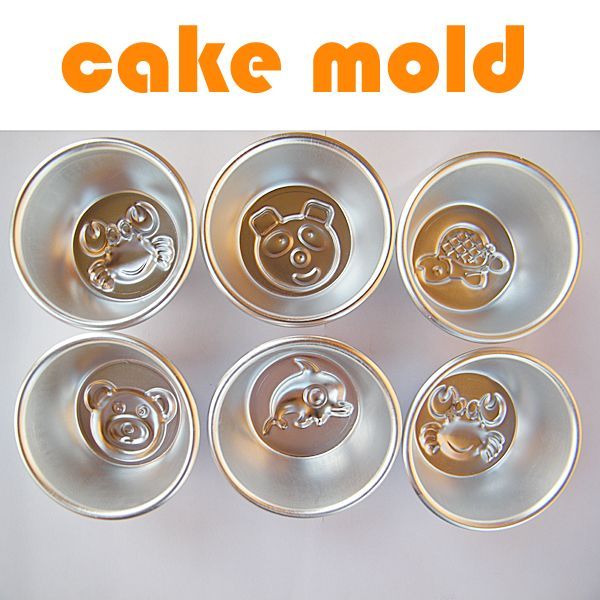 Lots 6 Style VTG Aluminum Cake Jello 3D Animal Pan Mold 2.5 Mould 