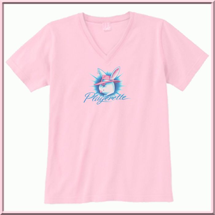 Glittery Sparkling Playerette Bunny WOMENS SHIRTS S 3X  