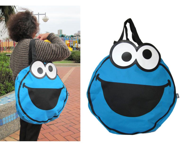 SESAME STREET Shoulder Bag   Large Cookie Monster Bag  