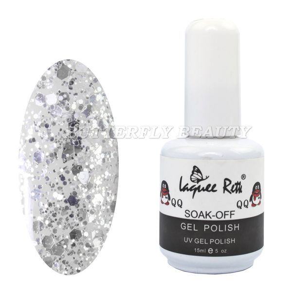 Nail Art UV Gel Soak off Polish UV lamp Glitter 15ml P075  