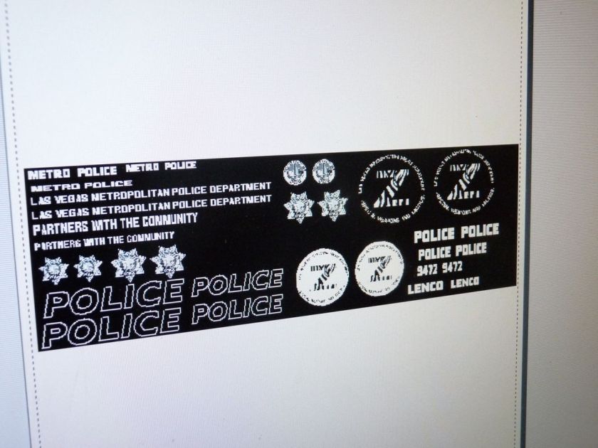 Las Vegas Police SWAT Truck Decals 124 Custom  