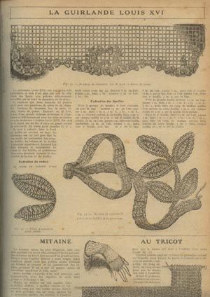 RARE 18 ART NOUVEAU 1919 CROCHET PATTERNS DECORATION  