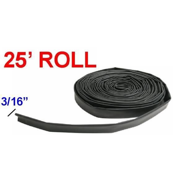 16 SCOSCHE BLACK HEAT SHRINK TUBING   25ft ROLL  