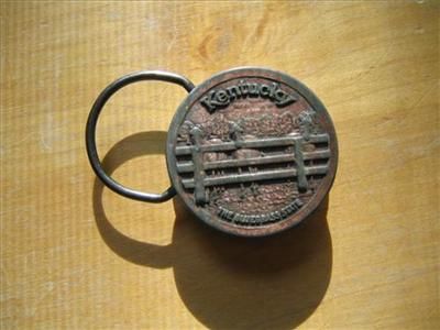 Vintage Metal Kentucky The Bluegrass State Key Ring  