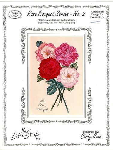 Rose Bouquet No. 2 Counted X Stitch Lilac Studio Chart  