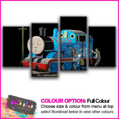 NEW   BANKSY Thomas Tank Engine   10 COLOURS / SIZES  