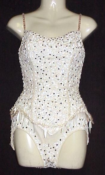 SEXY 1940s 50S SHOWGIRL OUTFIT by JOHN BAUR w/SEQUINS  