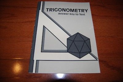 Abeka 12th Grade Trigonometry with Tables 6 Book Lot  