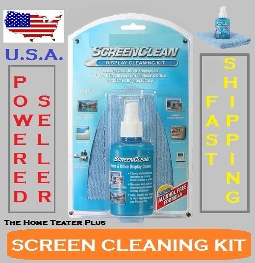 NEW HDTV Screen Cleaner Solution Kit w/ Cloth Plasma LED LCD HDTVs 