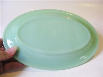 Fire King Jadeite Jadite Glass Restaurant Ware Oval Platter  