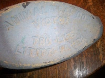 VTG Victor Animal Trap Co. Fiber Paper Duck Decoy  