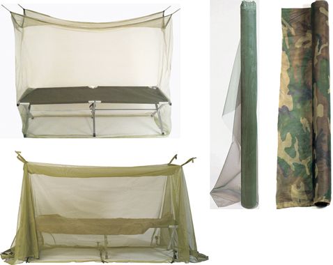 Army Type Outdoor MOSQUITO NETS For Beds/Cots/Hammocks  