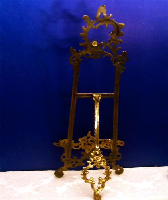 Solid Brass Victorian Easel 20 Display Art Stand  