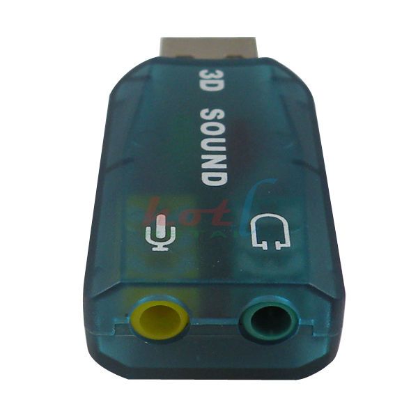 USB 2.0 Mic Speaker 5.1 CH 3D Audio Sound Card Adapter  