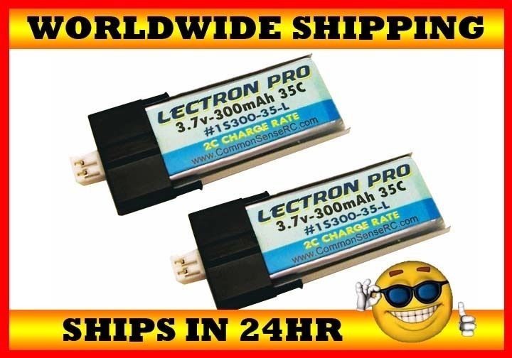 NEW Pro 3.7 volt 300mAh 35C Lipo Battery 2 Pack Blade mCPX2  