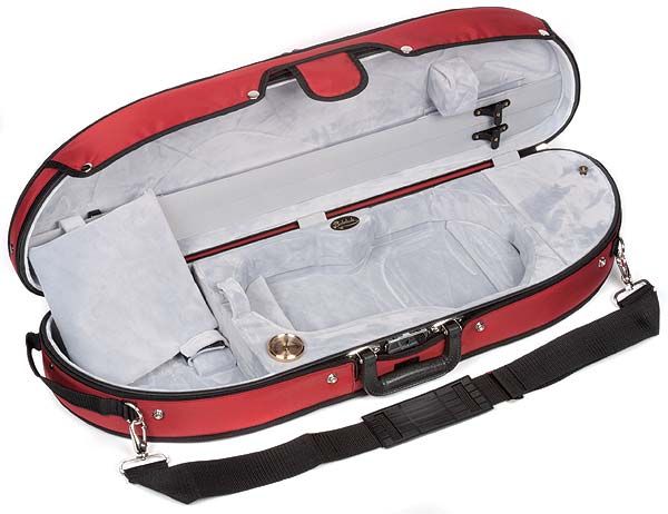 Bobelock Half Moon Puffy 4/4 Violin Case Red/Grey  