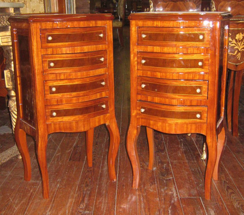 PAIR OF BOMBAY NIGHTSTANDS  