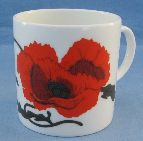   Susie Cooper Poppy Flower Cup Demitasse Mug Bone China Lovely  