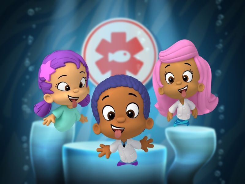 Custom Bubble Guppies Theme Edible Cake Topper Image  