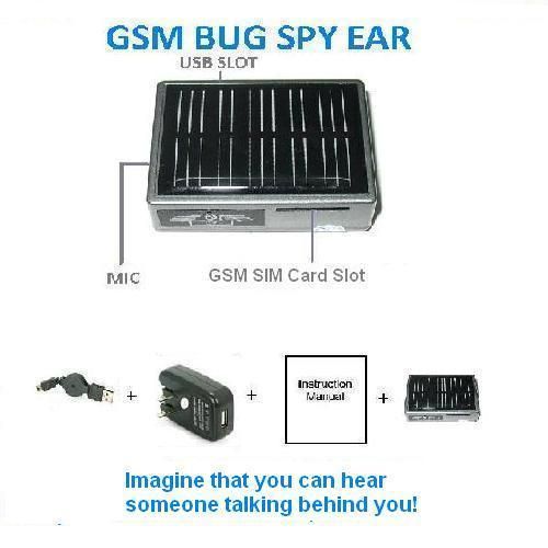 Wireless GSM Spy SIM Phone Device Surveillance Ear Bug  