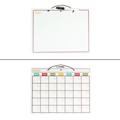 Two Sided Dry Erase White Board + Calendar w/ Marker Home Dorm Office 