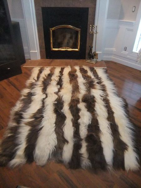 ICELANDIC SHEEPSKIN RUGS~Area Rug~Striped  