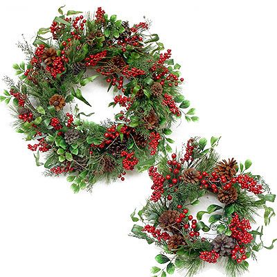  this alluring artificial berry pinecone wreath in christmas 