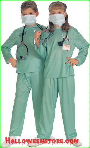 Doctor Child Unisex Costume   Contains Face mask, shirt, pants 