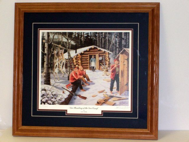 Les Kouba FRAMED S/N New Plumbing at Deer Camp Print  