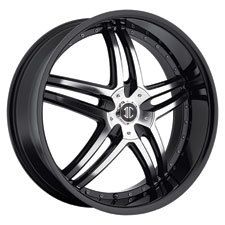 2Crave N17 22 Wheel & Tire Package BLACK  