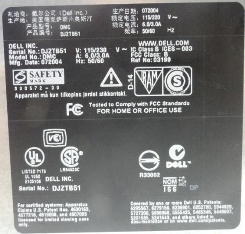 Dell Dimension 4600 SFF Desktop  3.00GHz Pentium 4512mb 2GB PC 3200 