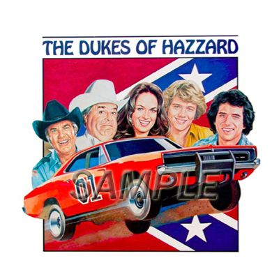 DUKES OF HAZZARD T SHIRT IRON ON TRANSFER 2 DESIGNS  