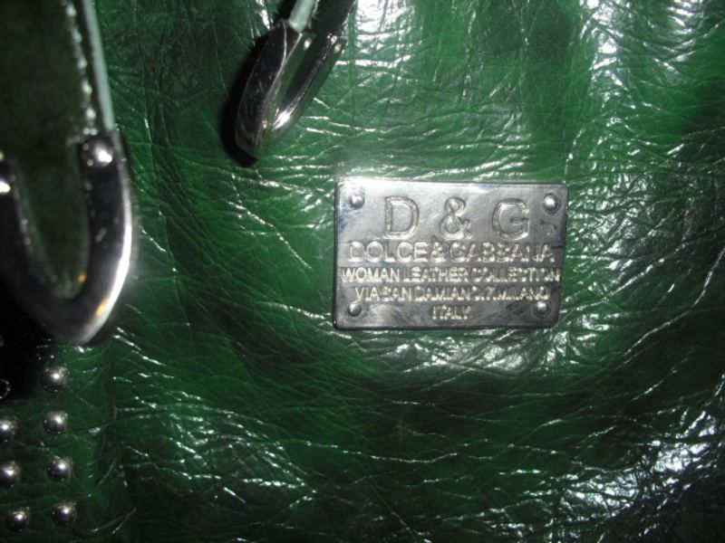 DOLCE & GABBANA D&G GREEN TOTES/SHOPPERS HANDBAG  