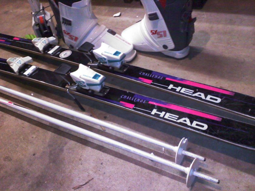 HEAD CHALLANGE NICE SKIS BOOTS 557 BINDINGS POLES 180 PRETUNED 