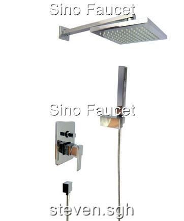 Square Rain Shower Faucet Set Hand Held Shower AZ 05  