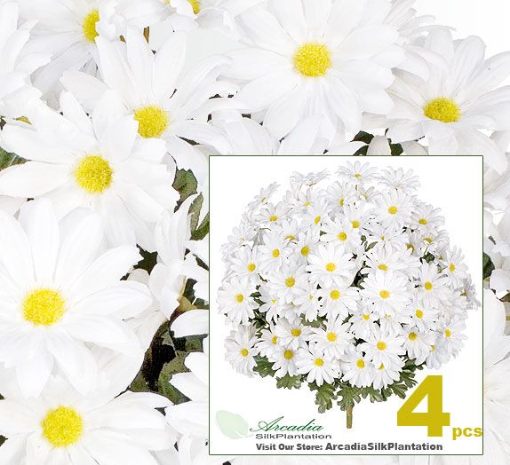 288 Artificial White Daisy Flowers Silk Plants Wedding  