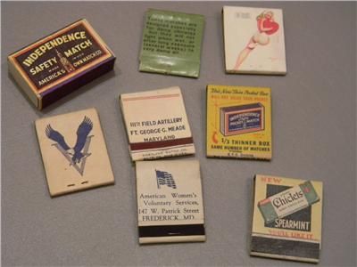 ORIGINAL WW 2 US ARMY PERSONAL FOOTLOCKER ITEMS LOT OF 8 VARIOUS MATCH 