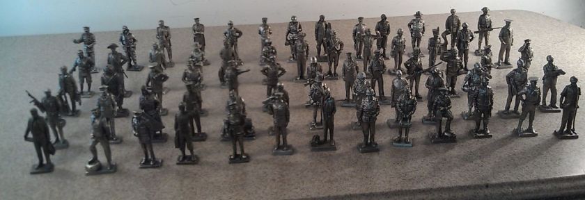 1970S FRANKLIN MINT PEWTER MILITARY SOLDIER COLLECTION FIGURINES 65 