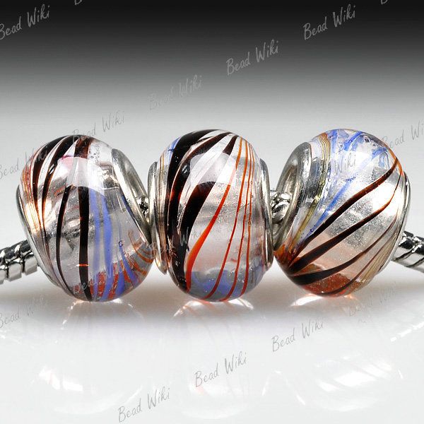   Murano lampwork Glass Bead Fit European Charm Bracelet Necklace LB0054