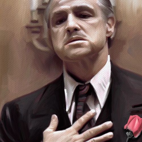 GODFATHER Brando dvd portrait OIL painting CANVAS ART GICLEE PRINT 