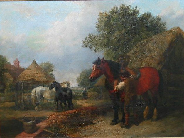 JOHN FREDERICK HERRING JR (1815 1907) BRITISH OLD ORIGINAL OIL 