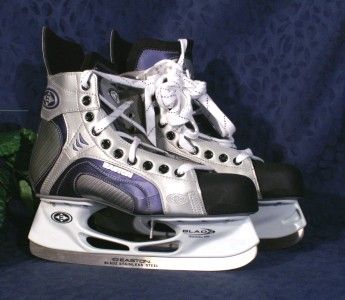 EUC Blue & Gray EASTON SYNERGY 300 Ice Hockey Skates Sz 11.5  