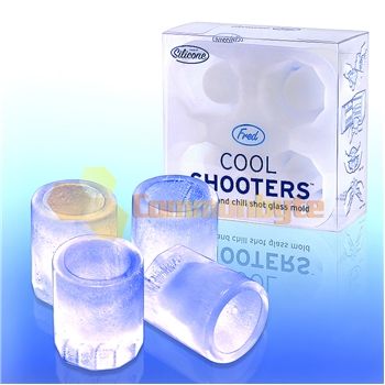 COOL SHOOTERS PARTY ICE CUBE SHOT GLASS SHAPE TRAY MOLD  
