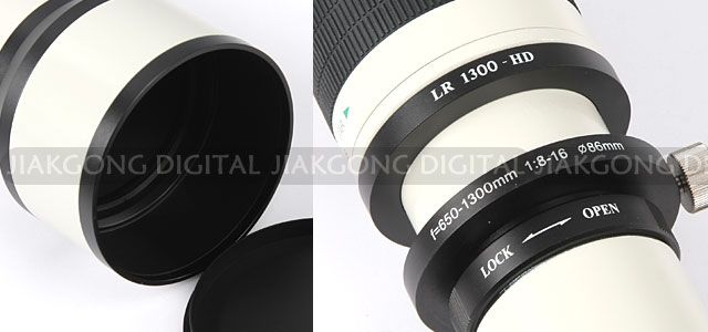 mount 650 1300mm Telephoto Zoom Lens 42mmx0.75  