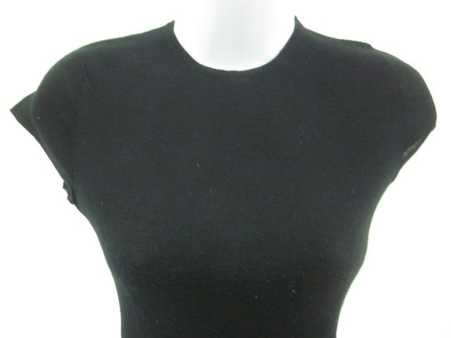 GUCCI Black Short Sleeve Crewneck Basic Sweater Sz S  