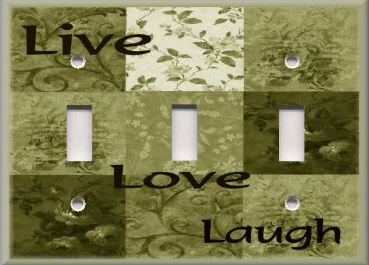   Cover   Inspirational Sayings   Live Love Laugh   Olive Green  