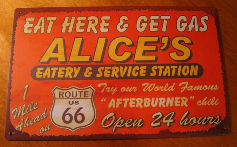 ROUTE 66 ALICES RESTAURANT RETRO VINTAGE DECOR SIGN  