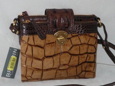 BRAHMIN Leather Mojito Brown Eros Crossbody Bag Purse NWT B15517BW 