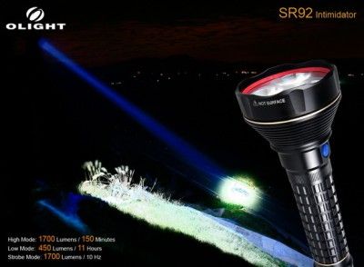 Olight SR92 1700 Lumens Flashlight   Worldwide Shipping  